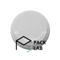 White drinking bowl lid, 90 mm, for a 500 ml glass